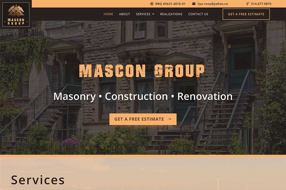 Mascongroup Web design Swan Media